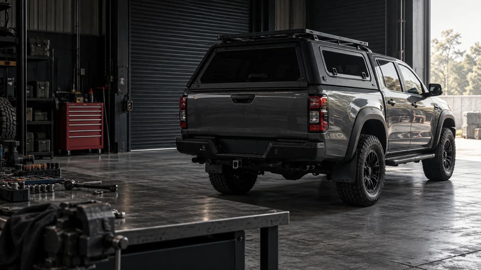 Illustrative pickup accessories business scene